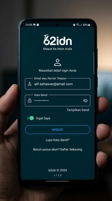 Panduan Masuk Akun 62idn untuk Pengguna Android