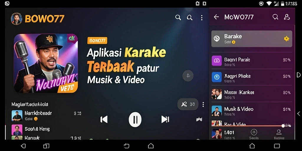 Tampilan antarmuka BOWO77 yang menarik untuk pengalaman Karaoke.