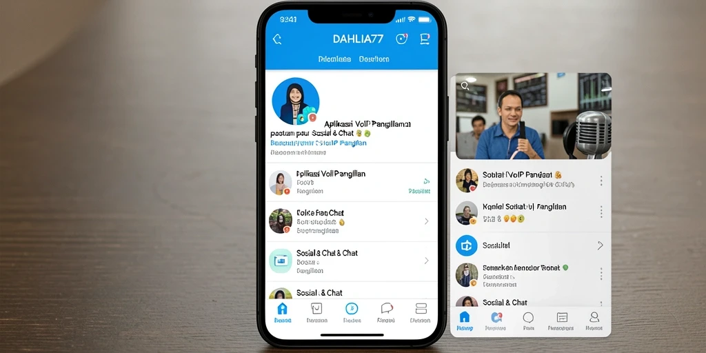 Antarmuka DAHLIA77 menampilkan fitur VoIP Panggilan yang sederhana dan mudah digunakan.