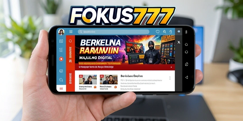 Antarmuka FOKUS777 menampilkan berbagai berita dalam format majalah digital.
