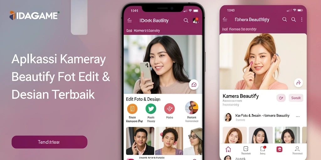 Antarmuka aplikasi IDAGAME yang modern dan intuitif.