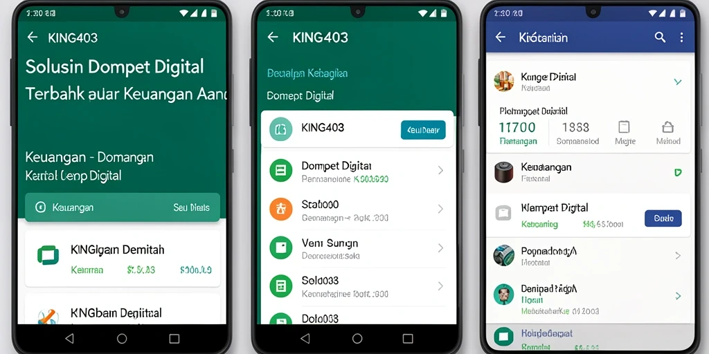 Antarmuka pengguna KING403 yang sederhana dan fungsional.