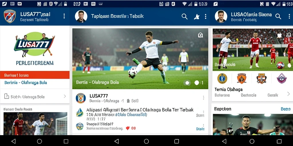 Antarmuka LUSA777 yang menarik dan informatif tentang Olahraga Bola.