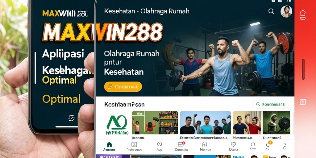 Antarmuka aplikasi MAXWIN288 menampilkan berbagai pilihan latihan Olahraga Rumah.
