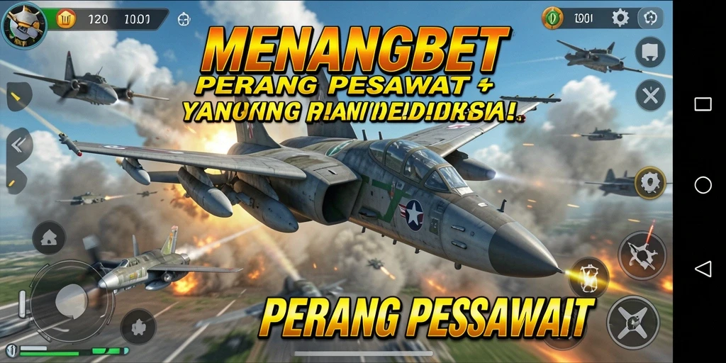 Antarmuka <strong>MENANGBET</strong> dengan efek visual menakjubkan saat bermain Perang Pesawat.
