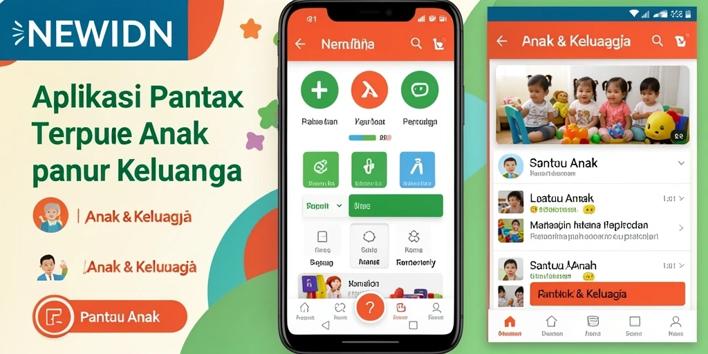 Tampilan utama aplikasi NEWIDN untuk pantau anak