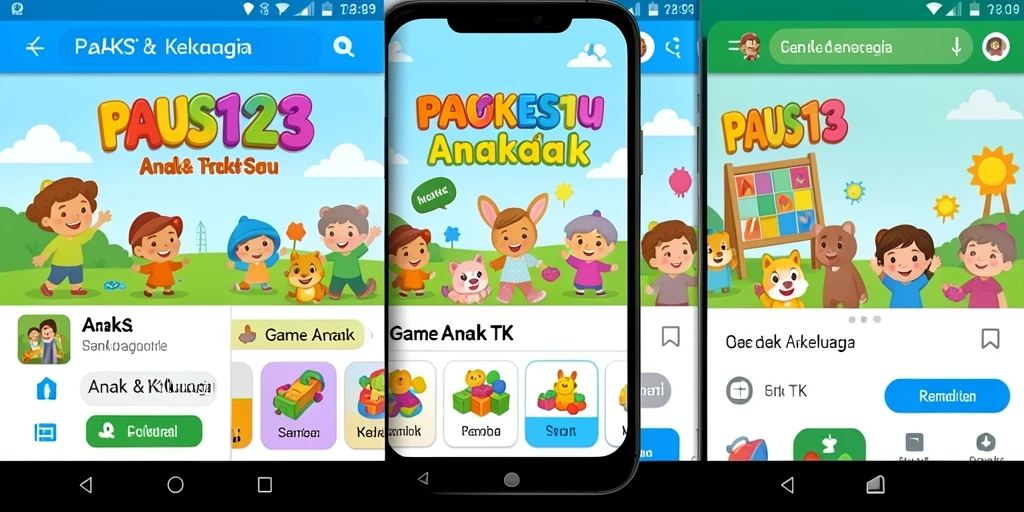 Antarmuka ceria dan interaktif dari aplikasi PAUS123.