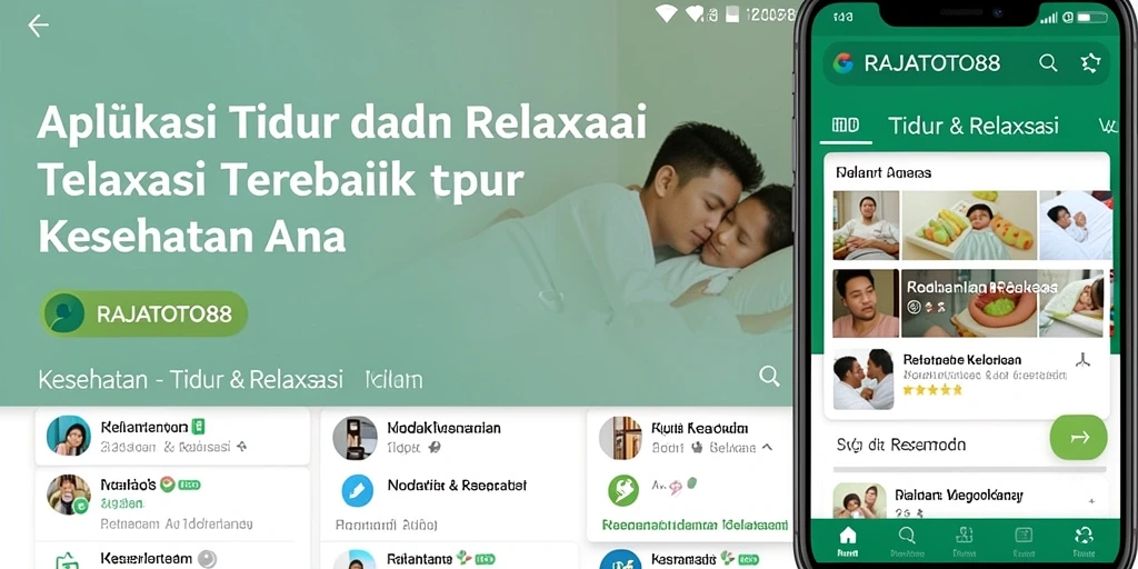 Antarmuka sederhana dengan fitur Tidur dan Relaksasi intuitif.