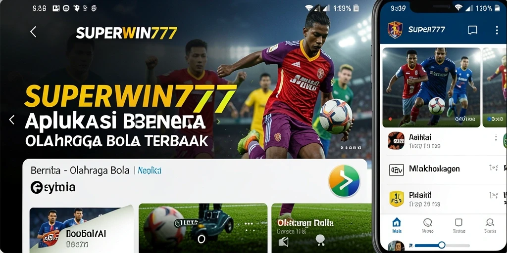 Tampilan antarmuka aplikasi SUPERWIN777 yang user-friendly dan informatif.