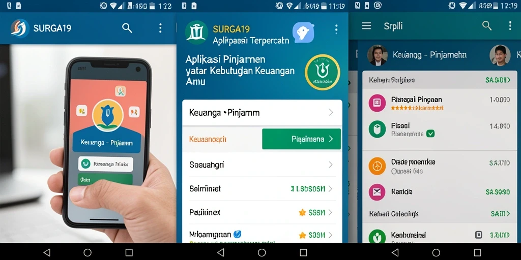 Antarmuka aplikasi SURGA19 yang user-friendly untuk pinjaman cepat.